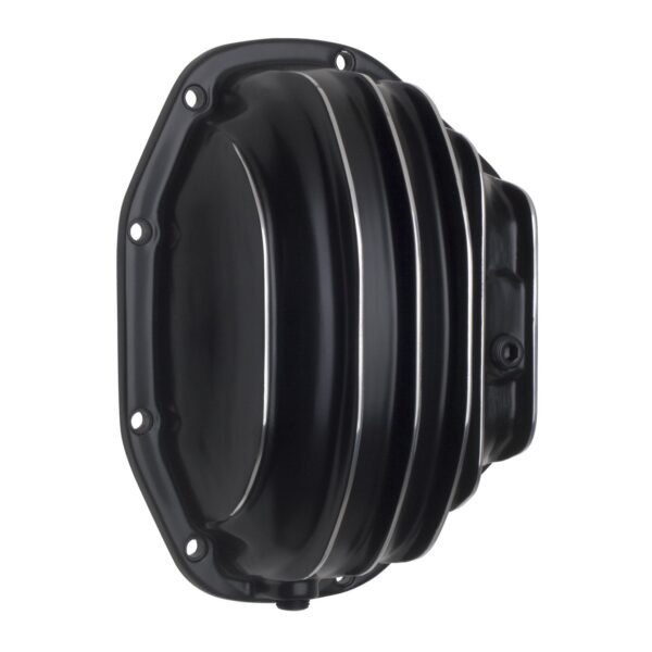 TRANS-DAPT PERFORMANCE PRODUCTS DANA 80 STYLE, BLACK POWDER-COATED ALUMINUM DIFFERENTIAL COVER WITH POLISHED FINS