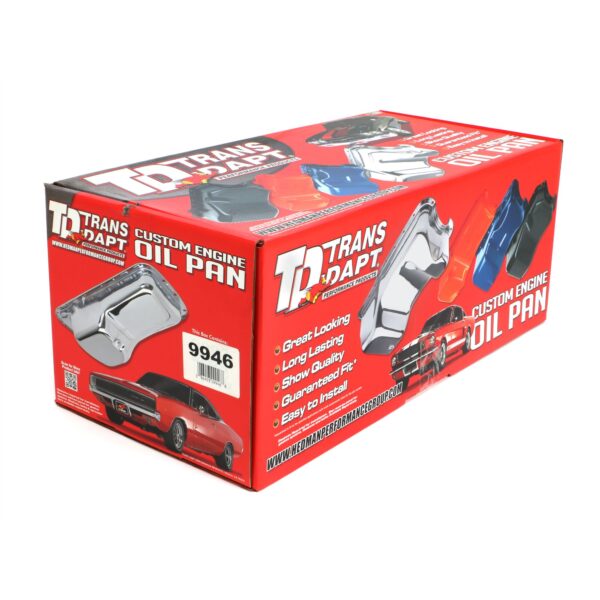 TRANS-DAPT PERFORMANCE PRODUCTS 1980-85 SB CHEVY 305-350 OEM STYLE OIL PAN- CHEVY ORANGE (4 QTS.)
