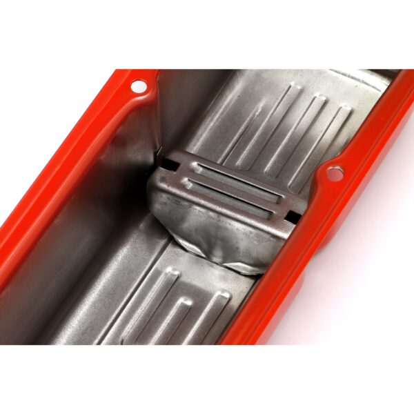 TRANS-DAPT PERFORMANCE PRODUCTS CHEVY 327 LOGO TALL ORANGE POWDER COATED VALVE COVERS