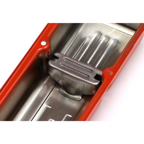 TRANS-DAPT PERFORMANCE PRODUCTS CHEVY 327 LOGO SHORT ORANGE POWDER COATED VALVE COVERS