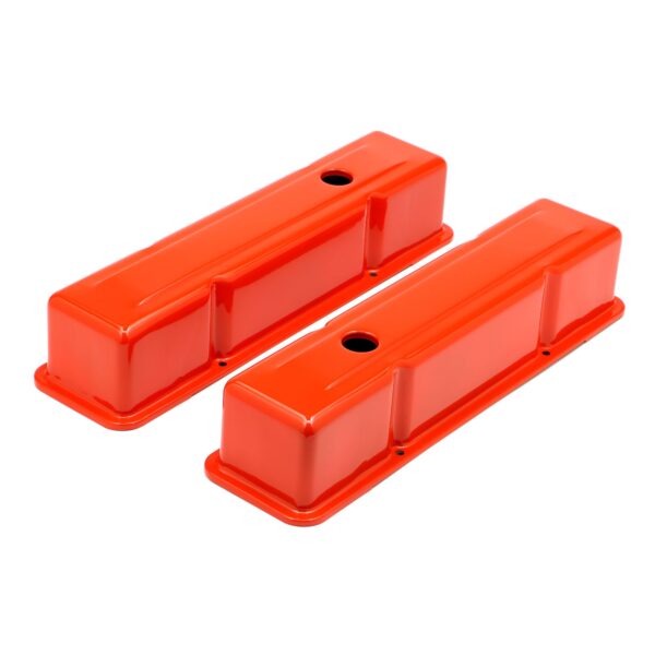TRANS-DAPT PERFORMANCE PRODUCTS CHEVY 283-400 TALL ORANGE POWDER COATED VALVE COVERS