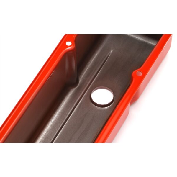TRANS-DAPT PERFORMANCE PRODUCTS CHEVY 283-400 TALL ORANGE POWDER COATED VALVE COVERS