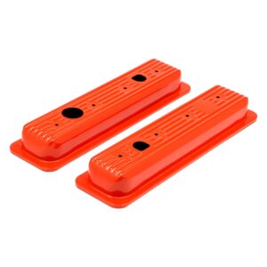 TRANS-DAPT PERFORMANCE PRODUCTS CHEVY 5.0-5.7L (TRUCKS ONLY) ORANGE POWDER COATED VALVE COVER CAPS