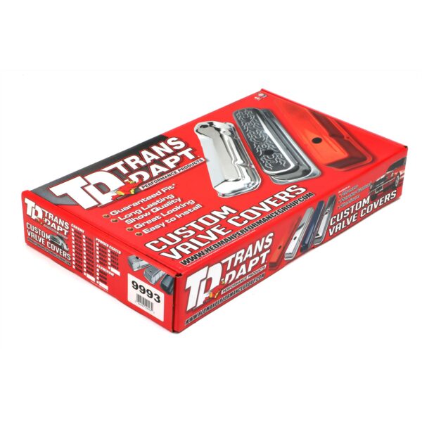 TRANS-DAPT PERFORMANCE PRODUCTS CHEVY 396-502 SHORT ORANGE POWDER COATED VALVE COVERS