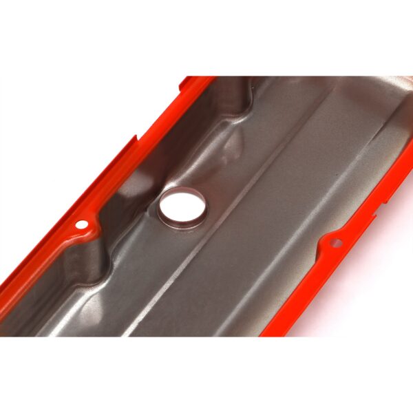 TRANS-DAPT PERFORMANCE PRODUCTS CHEVY 396-502 SHORT ORANGE POWDER COATED VALVE COVERS