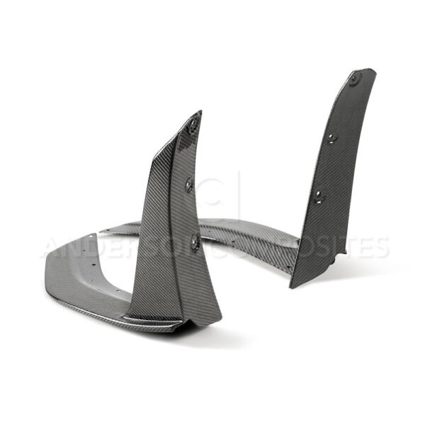 Anderson Composites, AC-FBC20FDMU500, Carbon fiber front splitter wickers for 2020-2021 Ford Mustang Shelby GT500