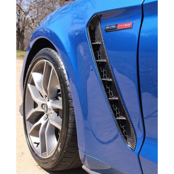 Anderson Composites, AC-FF15FDMU-GR-01, Carbon fiber replacement inserts for Type-GR fenders for 2015-2020 Ford Mustang (for Type-GR fenders only, do not fit GT350)