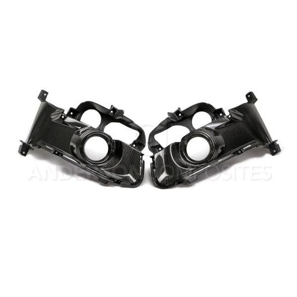 Anderson Composites, AC-FLS15FDMU, Carbon fiber fog light surrounds for 2015-2017 Ford Mustang