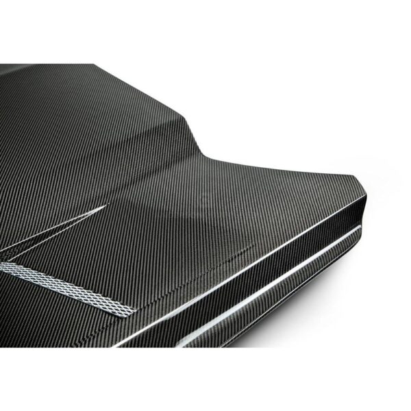 Anderson Composites, AC-HD15FDMU-SA-DS, Heat extractor double sided carbon fiber hood for 2015-2017 Ford Mustang