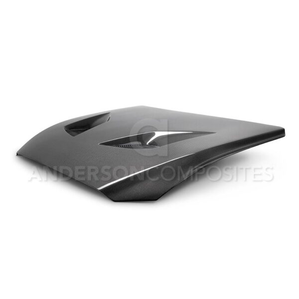 Anderson Composites, AC-HD15FDMU-TT-DS, Type-TT (FORD GT Style) double sided carbon hood for 2015-2017 Ford Mustang