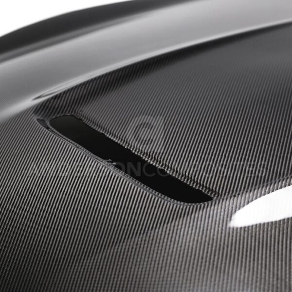Anderson Composites, AC-HD15FDMU350-OE-DS, Double sided carbon fiber hood for 2015-2020 Ford Mustang Shelby GT350 & GT350R