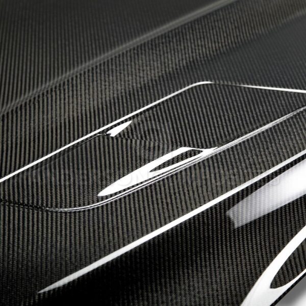 Anderson Composites, AC-HD15FDMUGT-OE-DS, Type-OE (GT Style with hood vents)  double sided carbon fiber hood for 2015-2017 Ford Mustang