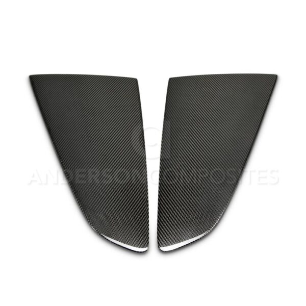 Anderson Composites, AC-WL15FDMU-F, Type-F carbon fiber window louvers for 2015-2020 Ford Mustang