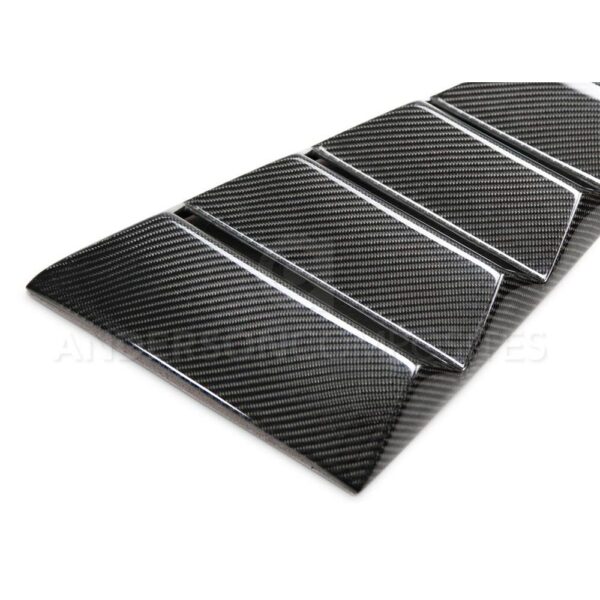 Anderson Composites, AC-WL15FDMU-V, Type-V carbon fiber window louvers for 2015-2020 Ford Mustang