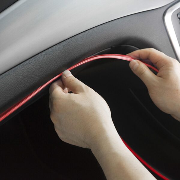 TYPE S 10' Trim-to-fit flexible PVC interior trim accent strip, Red