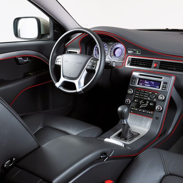 TYPE S 10' Trim-to-fit flexible PVC interior trim accent strip, Red