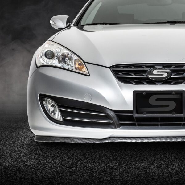 TYPE S 98 in. Universal front bumper rubber lip kit w/ adhesive, screws, CarbonFBR