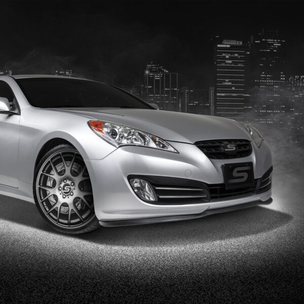 TYPE S 98 in. Universal front bumper rubber lip kit w/ adhesive, screws, CarbonFBR