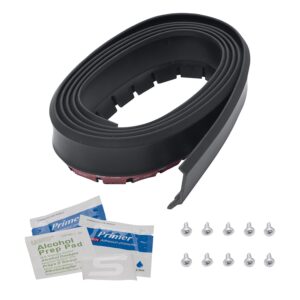 TYPE S 98 in. Universal front bumper rubber lip kit w/ adhesive, screws, CarbonFBR