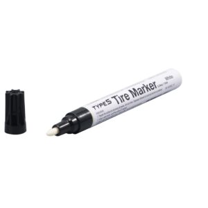 TYPE S Permanent weather-resistant tire styling marker for rubber, White
