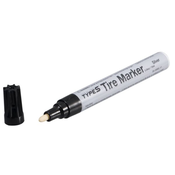 TYPE S Permanent weather-resistant tire styling marker for rubber, Silver