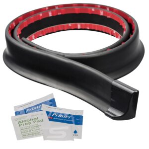 TYPE S 98 in. Universal trim-to-fit rear rubber spoiler kit w/ adhesive, Black