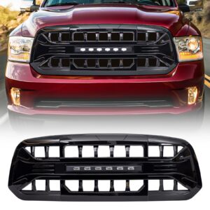 American Modified Armor Grille with Off-Road Lights - Glossy Black - AMDEBA00151