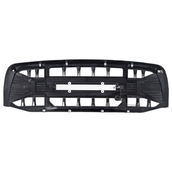 American Modified Armor Grille with Off-Road Lights - Glossy Black - AMDEBA00152