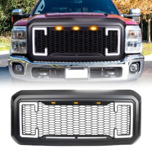 American Modified Raptor Style Mesh Grille with Amber Lights, DRL and Signal Lights - AMFMFA00128