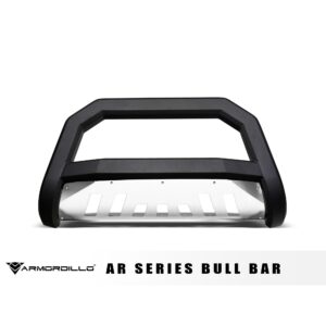 Armordillo 2012-2018 Nissan NV 1500/2500/3500 AR Series Bull Bar - Matte Black W/Aluminum Skid Plate