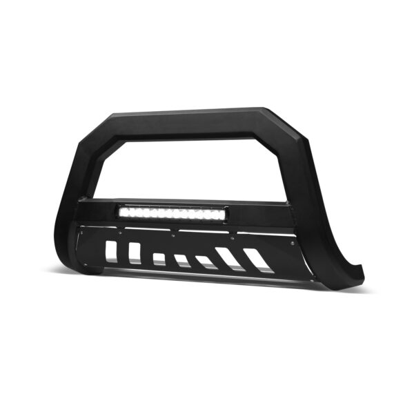 Armordillo 2004-2010 Dodge Durango AR Series Bull Bar W/LED - Matte Black W/Aluminum Skid Plate