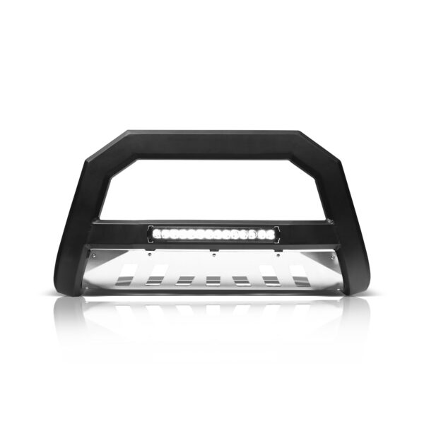 Armordillo 2000-2004 Ford  Excursion AR Series Bull Bar W/LED - Matte Black W/Aluminum Skid Plate