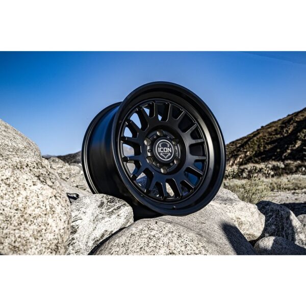 ICON Alloys Anza, Satin Black, 17 x 8.5 / 5 x 150, 25mm Offset, 5.75" BS