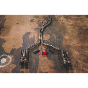 Audi B8 / B8.5 S4 / S5 Valved Sport Exhaust System - Polished w/ 1x1 Carbon Tips