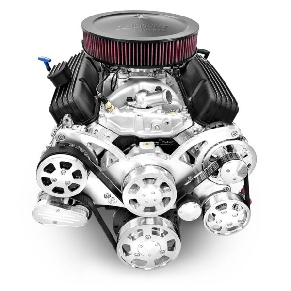 BluePrint Engines GM Small Block Compatible 383 C.I. Standard Edition - TKX Manual Transmission - Polished Pulley Kit - Carbureted