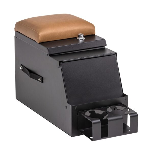 Universal | Center Console | Deluxe Stereo | 10" Wide Black Console Spice Armres
