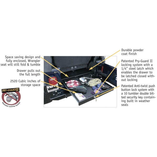 Drawer | Underseat - Full Width | Jeep Wrangler CJ, YJ, TJ | 1976-2006