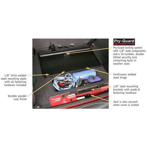 Locking Lid | In-floor | Standard Key | Jeep Wrangler JK | 2007-2018