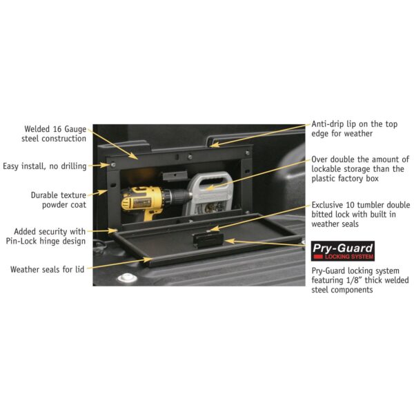 Lockbox | Truck Bed | Toyota Tacoma | 3-Digit Combo | 2005-2022