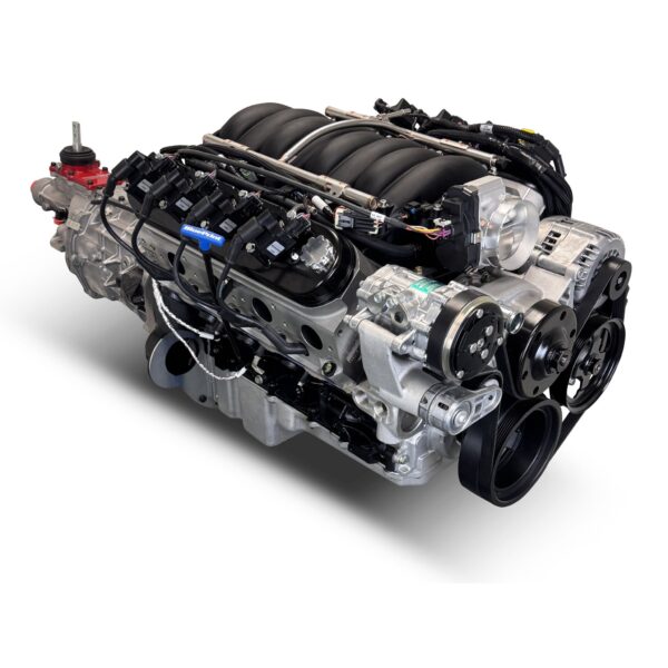 BluePrint Engines GM LS Compatible 376 c.i. Engine and T56 Manual Transmission - Standard Edition Builder Series - Natural Pulley Kit - Holley Terminator X EFI System