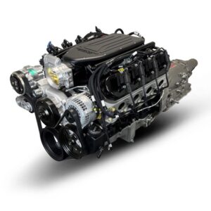 BluePrint Engines GM LS Compatible 376 c.i. Engine and 4L65/70E Automatic Transmission - Standard Edition Builder Series - Natural Pulley Kit - Holley Terminator X EFI System