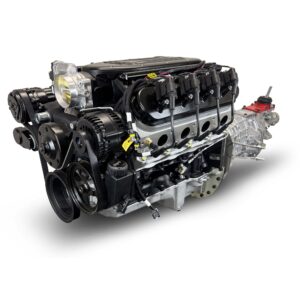 BluePrint Engines GM LS Compatible 376 c.i. Engine and T56 Manual Transmission - Standard Edition Builder Series - Black Pulley Kit - Holley Terminator X EFI System