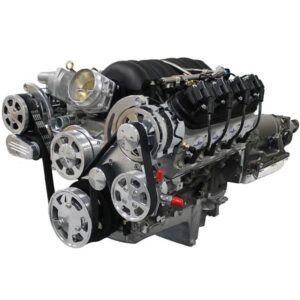 BluePrint Engines GM LS Compatible 376 c.i. Engine and 4L65/70E Automatic Transmission - Standard Edition Builder Series - Natural Pulley Kit - Holley Terminator X EFI System