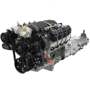 BluePrint Engines GM LS Compatible 376 c.i. Engine and TKX Manual Transmission - Standard Edition Builder Series - Black Pulley Kit - Holley Terminator X EFI System