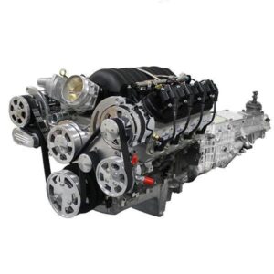 BluePrint Engines GM LS Compatible 376 c.i. Engine and TKX Manual Transmission - Standard Edition Builder Series - Natural Pulley Kit - Holley Terminator X EFI System