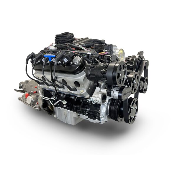 BluePrint Engines GM LS Compatible 427 c.i. Engine and 4L65/70E Automatic Transmission - Standard Edition Builder Series - Black Pulley Kit - Holley Terminator X EFI System