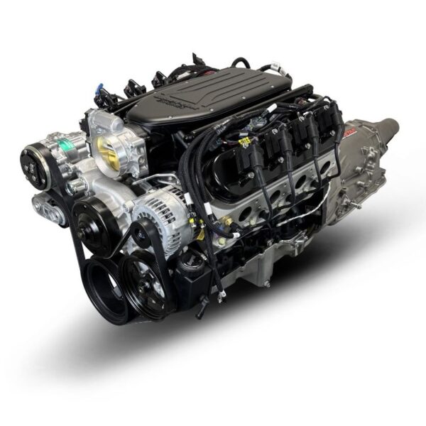 BluePrint Engines GM LS Compatible 427 c.i. Engine and 4L65/70E Automatic Transmission - Standard Edition Builder Series - Natural Pulley Kit - Holley Terminator X EFI System
