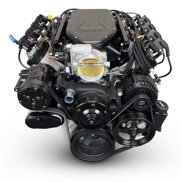 BluePrint Engines GM LS Compatible 427 c.i. Engine and T56 Manual Transmission - Standard Edition Builder Series - Black Pulley Kit - Holley Terminator X EFI System