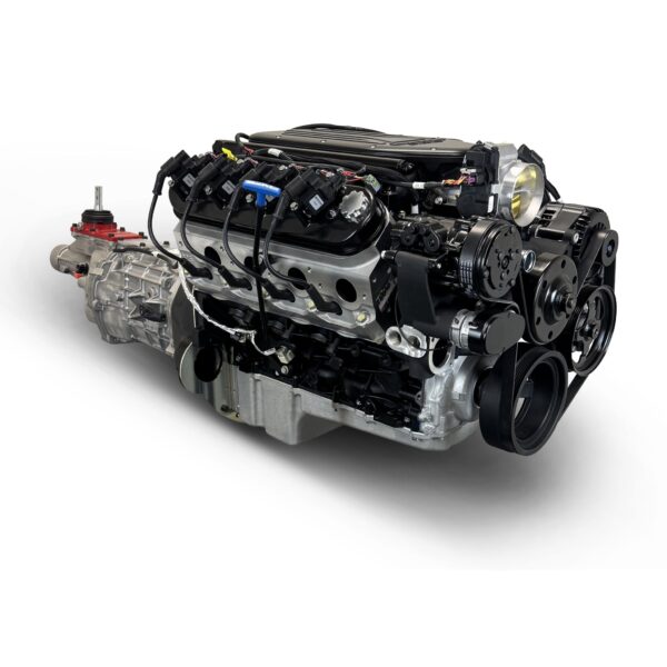 BluePrint Engines GM LS Compatible 427 c.i. Engine and T56 Manual Transmission - Standard Edition Builder Series - Black Pulley Kit - Holley Terminator X EFI System