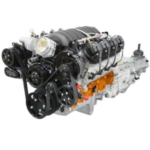 BluePrint Engines GM LS Compatible 427 c.i. Engine and TKX Manual Transmission - Standard Edition Builder Series - Black Pulley Kit - Holley Terminator X EFI System